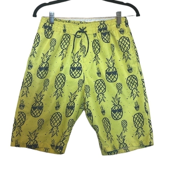 COOL CLUB BY SMYK Trunk Shorts Kids Size 176CM 26inch Yellow Pineapple Print - Picture 1 of 11
